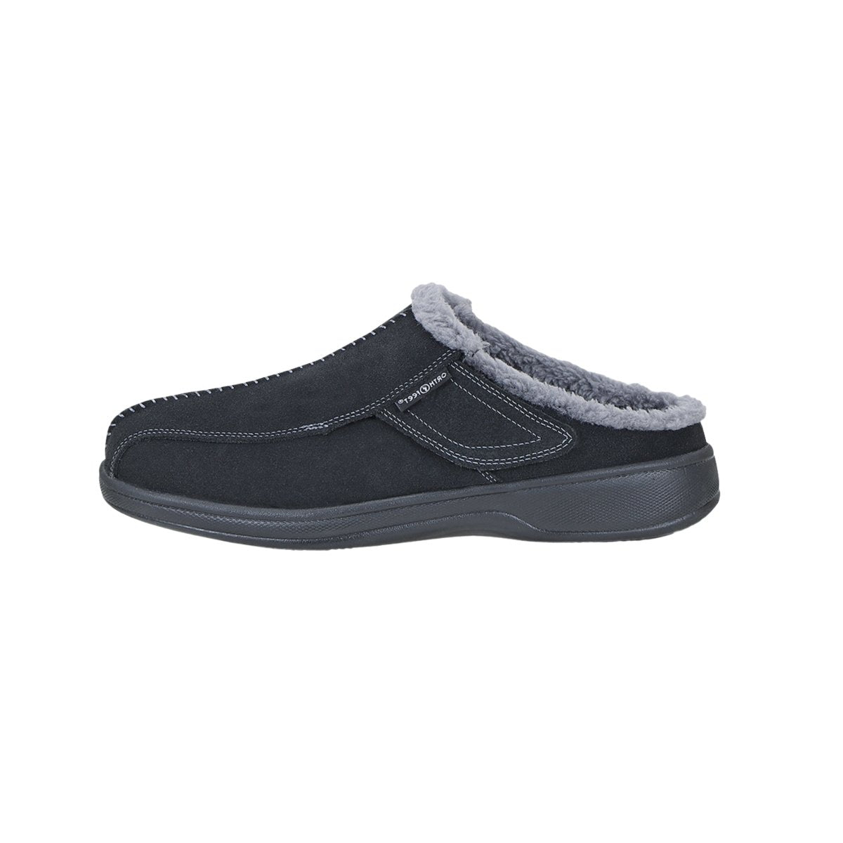 Orthofeet Men’s Asheville Custom Orthotic Compatible Slippers – Black 6