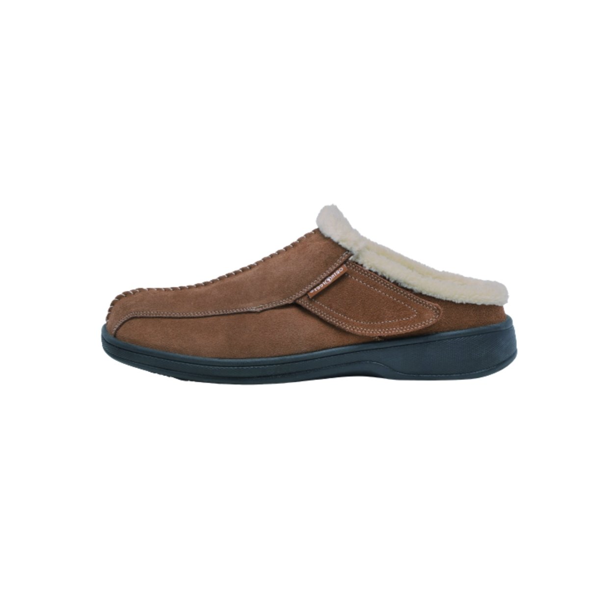Orthofeet Men’s Asheville Orthopedic Leather Slippers – Brown 8