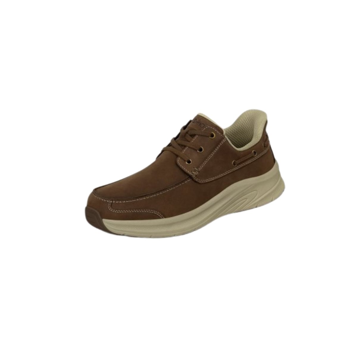Orthofeet Men's Commander - Hands-Free Boat Shoe - Brown 4