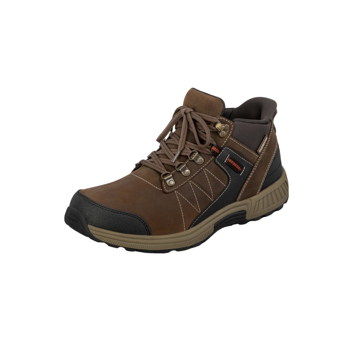 Orthofeet Men's Dalton Hands-Free Waterproof Hiking Boot – Brown 7