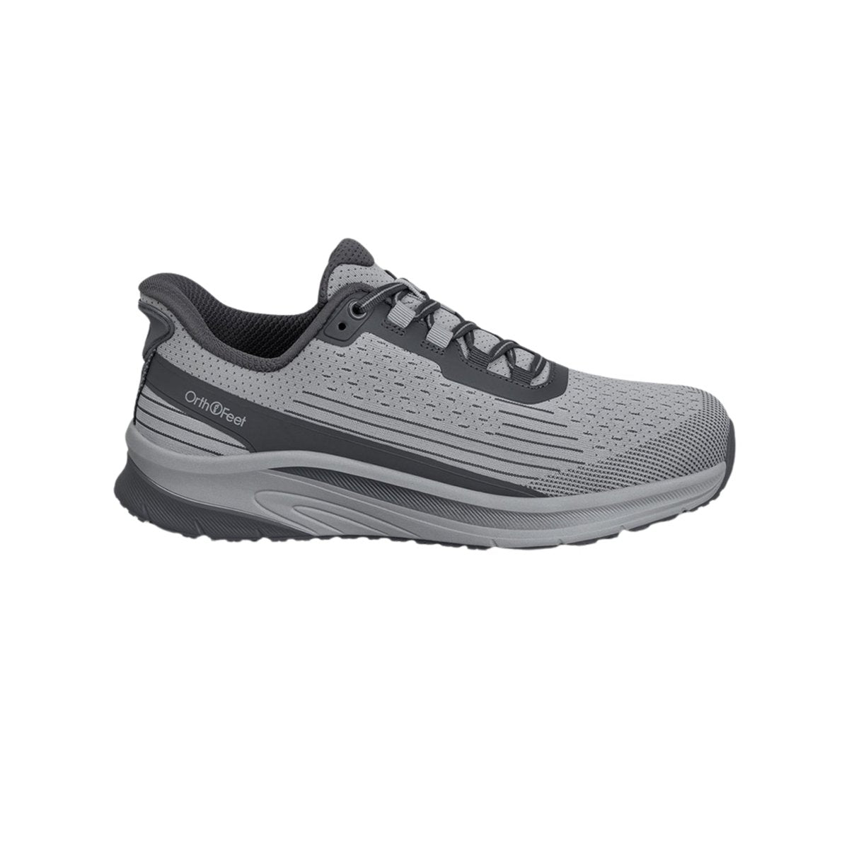 Orthofeet Men's Dash Hands-Free Slip-On Sneakers – Gray 1