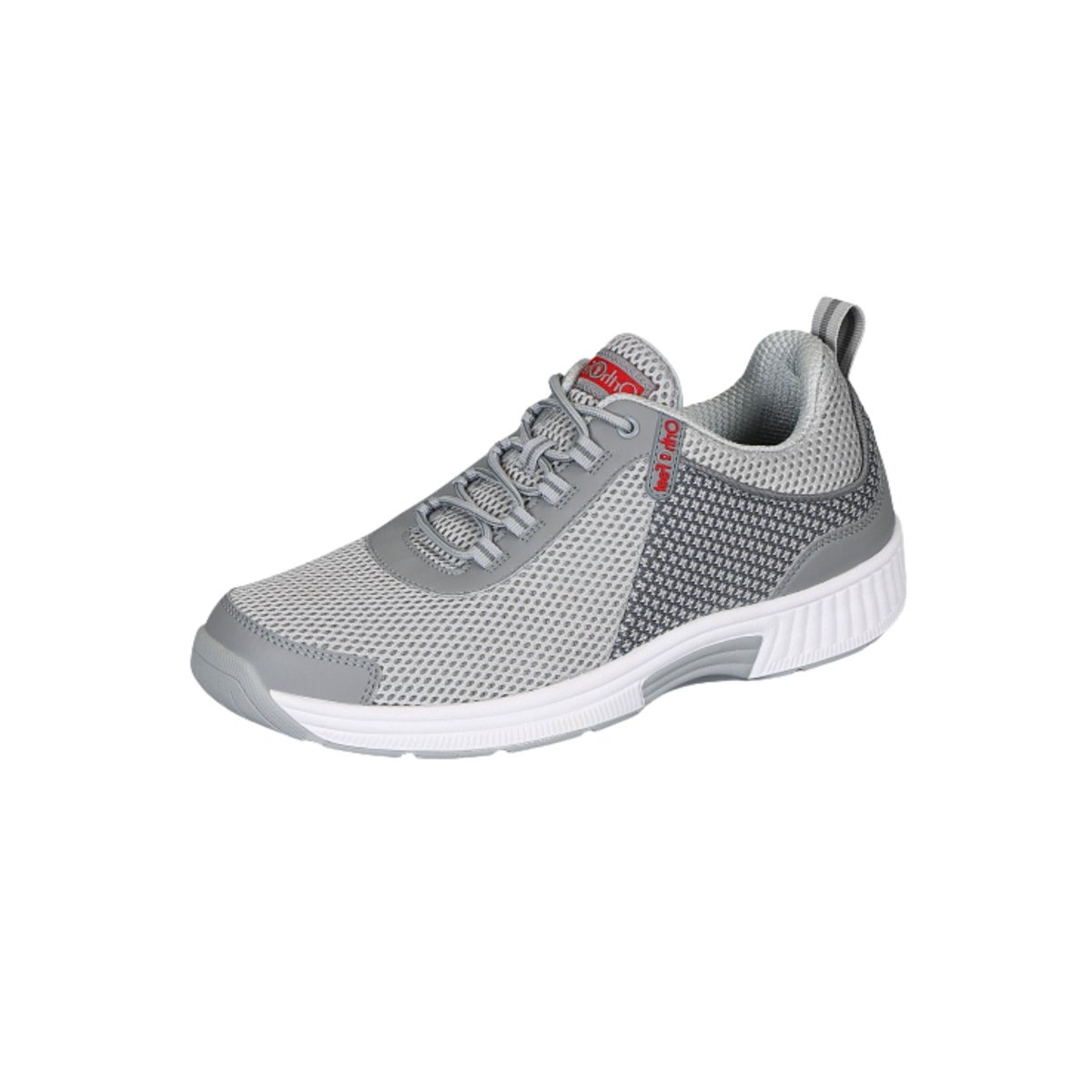 Orthofeet Men’s Edgewater Stretch Knit Orthopedic Walking Shoes – Gray 3