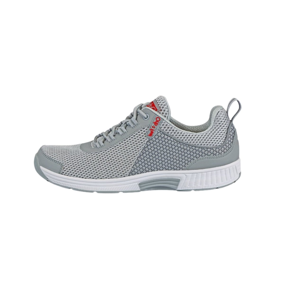 Orthofeet Men’s Edgewater Stretch Knit Orthopedic Walking Shoes – Gray 7