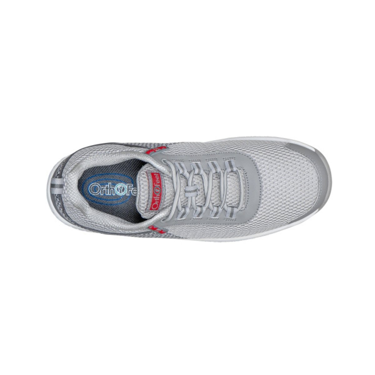 Orthofeet Men’s Edgewater Stretch Knit Orthopedic Walking Shoes – Gray 2