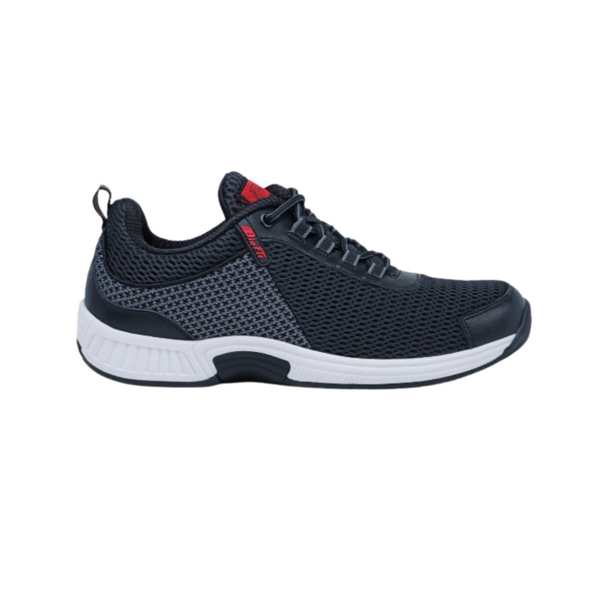 Orthofeet Men's Edgewater Wool Blend Orthotic Walking Shoes - Black 1