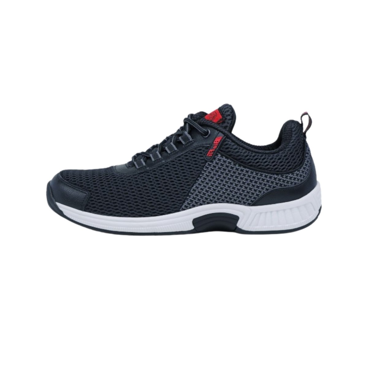 Orthofeet Men's Edgewater Wool Blend Orthotic Walking Shoes - Black 6