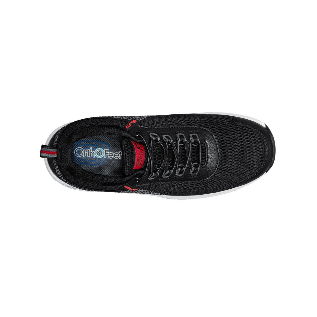 Orthofeet Men's Edgewater Wool Blend Orthotic Walking Shoes - Black 7