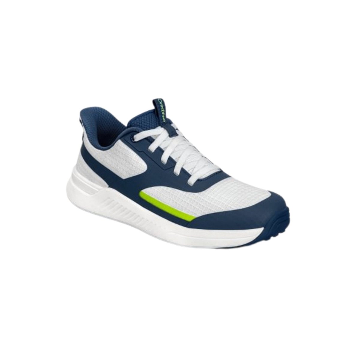 Orthofeet Men’s Fairway Orthopedic Waterproof Golf Shoes – White/Navy/Lime 3