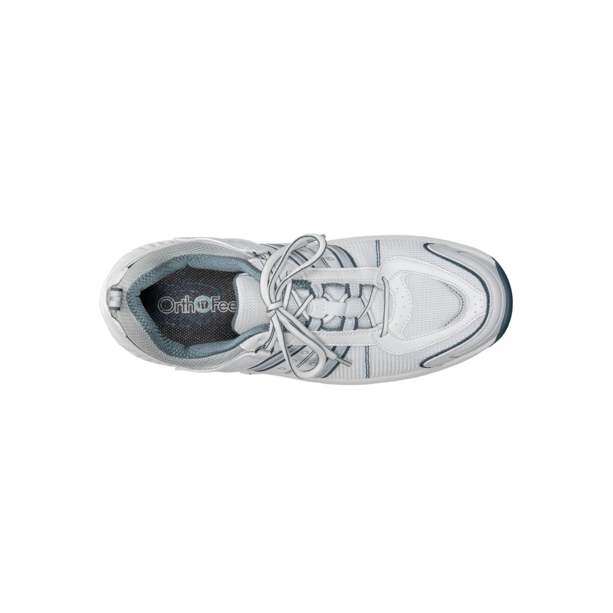 Orthofeet Men's Monterey Bay Tie-Less Athletic Sneakers – White 7