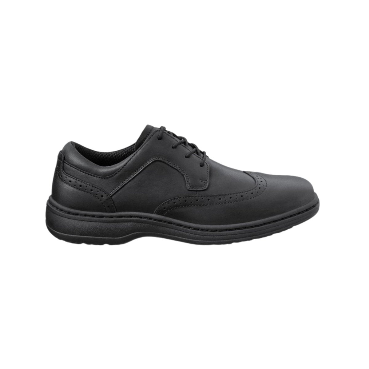 Orthofeet Men's Moreno Leather Orthotic Walking Shoes - Black 1