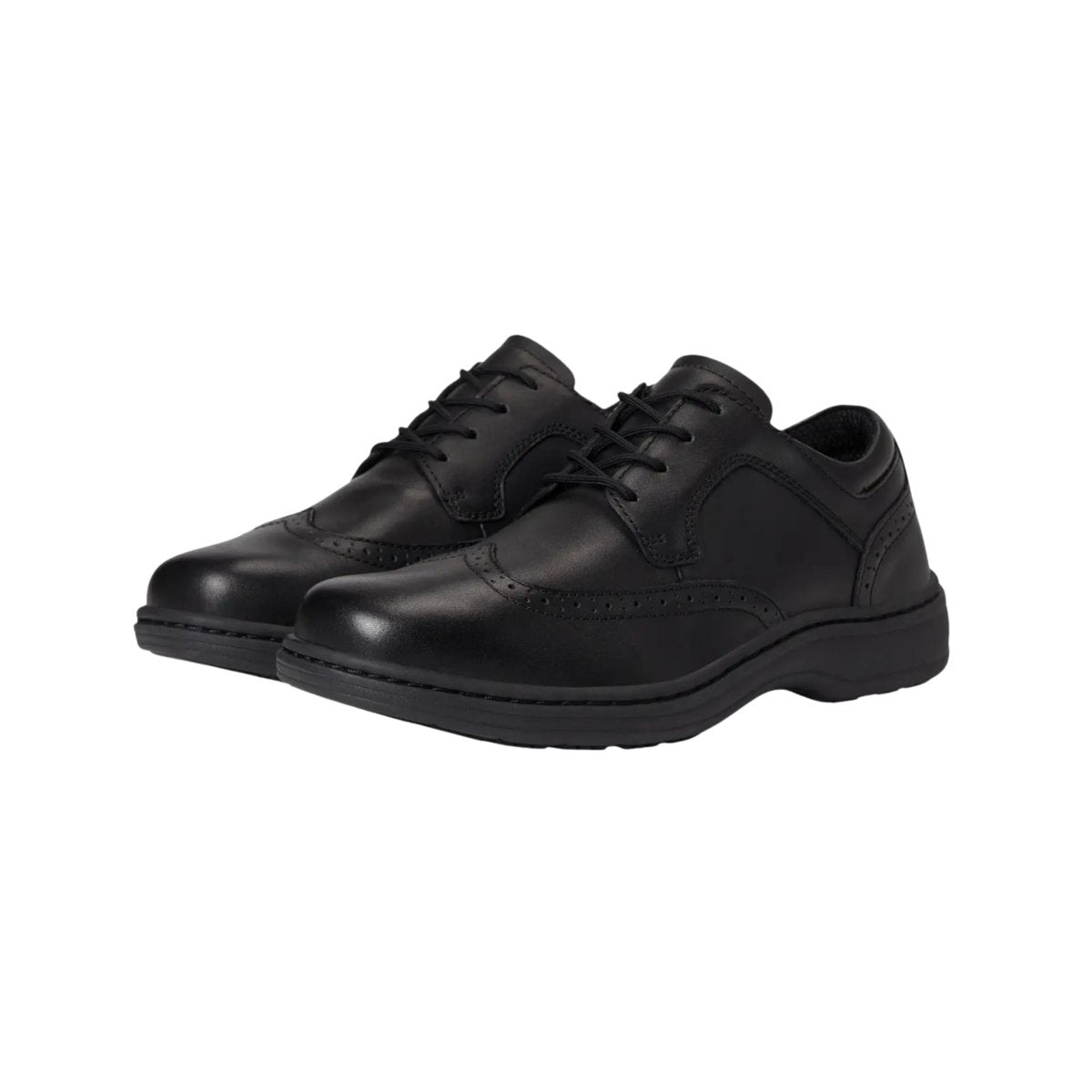 Orthofeet Men's Moreno Leather Orthotic Walking Shoes - Black 6