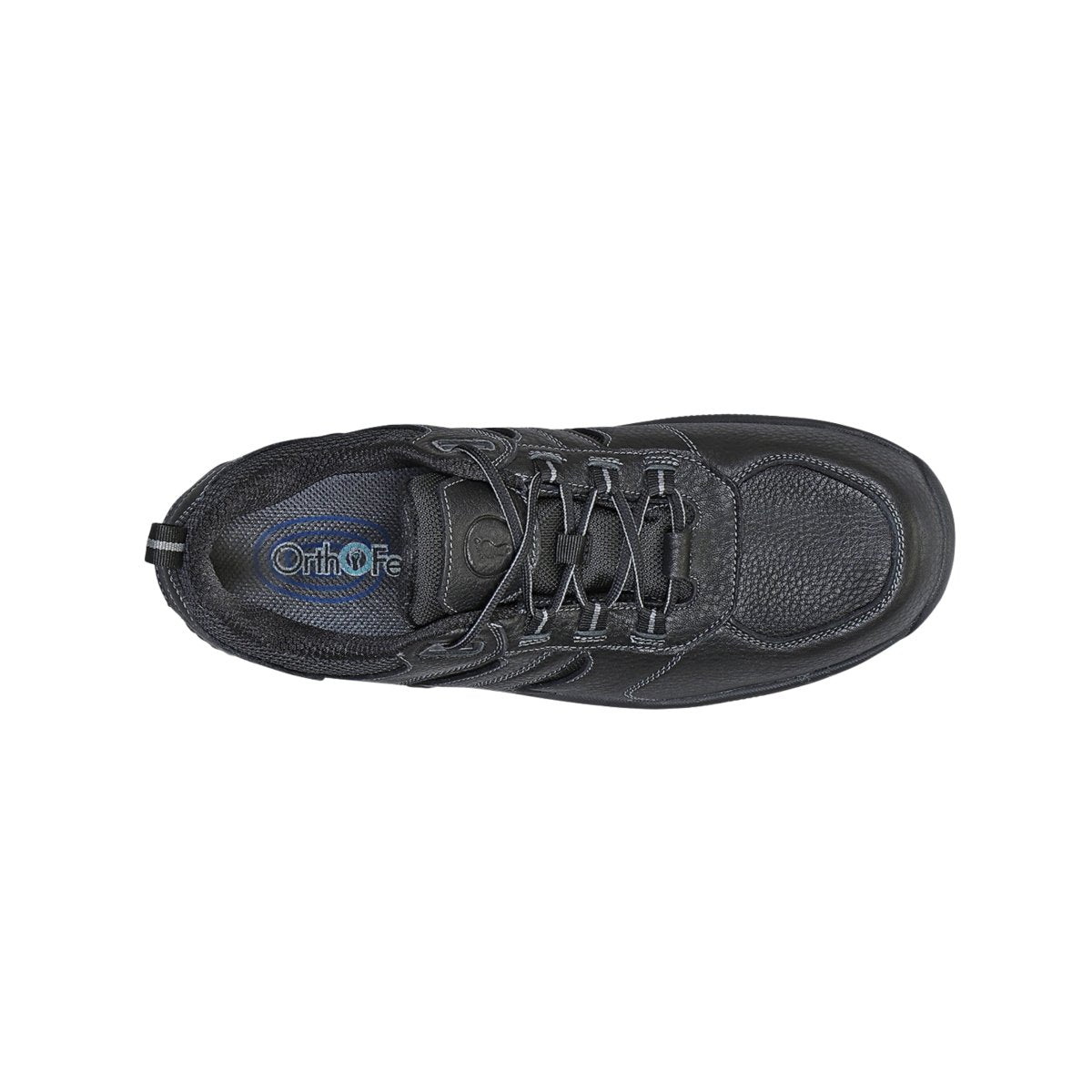 Orthofeet Men’s Pacific Palisades Waterproof Leather Sneakers – Black 2