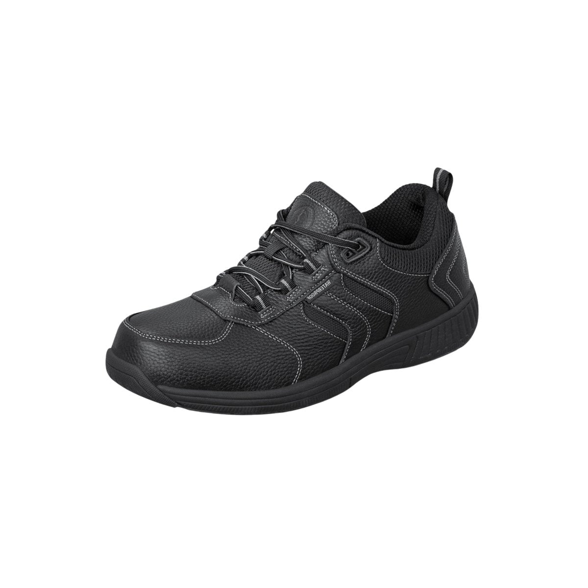 Orthofeet Men’s Pacific Palisades Waterproof Leather Sneakers – Black 3