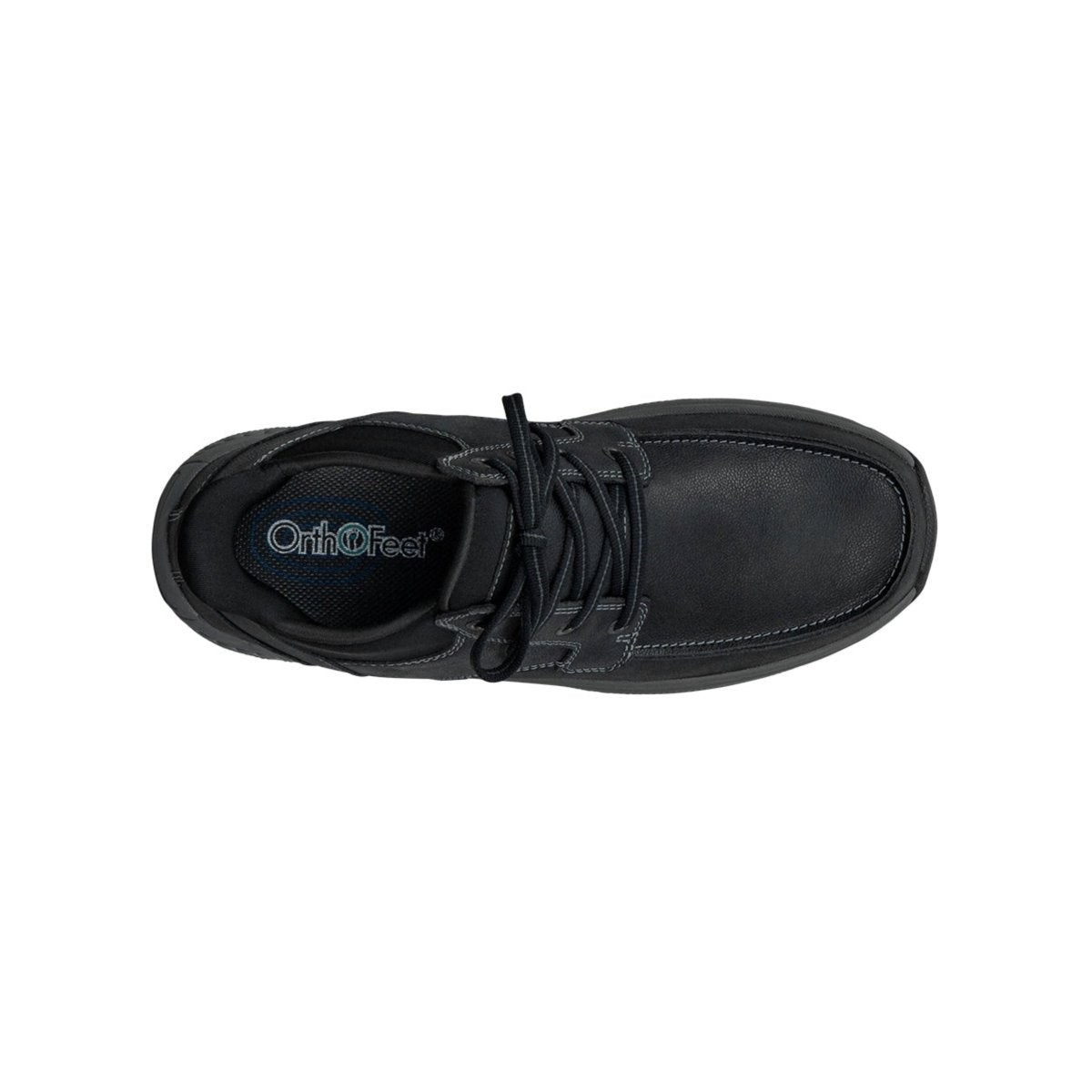 Orthofeet Men’s Verno Hands-Free Orthopedic Leather Boots – Black 7