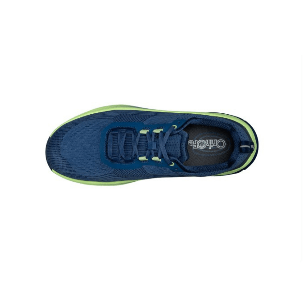 Orthofeet Race Men's Orthopedic Athletic Shoes - Navy/Green 6
