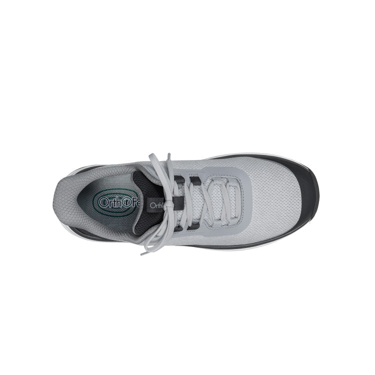 Orthofeet Shoe Journey Men’s Hands-Free Sneaker - Gray/Black - Structured Slip-On 3