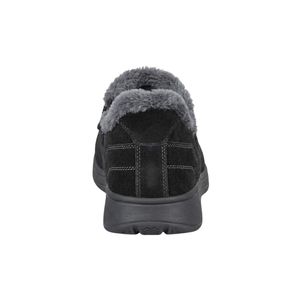 Orthofeet Vito Men's Hands-Free Suede Orthopedic Slipper Shoes - Black 8