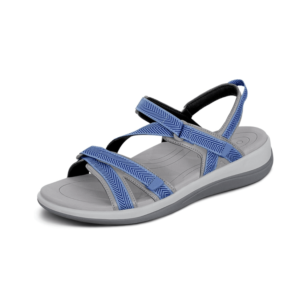 Orthofeet Women Orthopedic Lake Blue Adjustable Water Friendly Sandal 2
