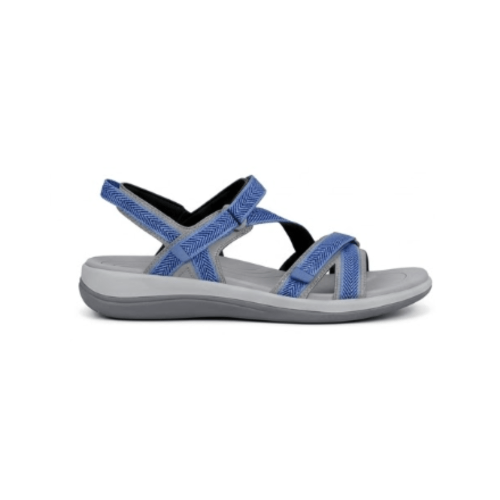 Orthofeet Women Orthopedic Lake Blue Adjustable Water Friendly Sandal 1