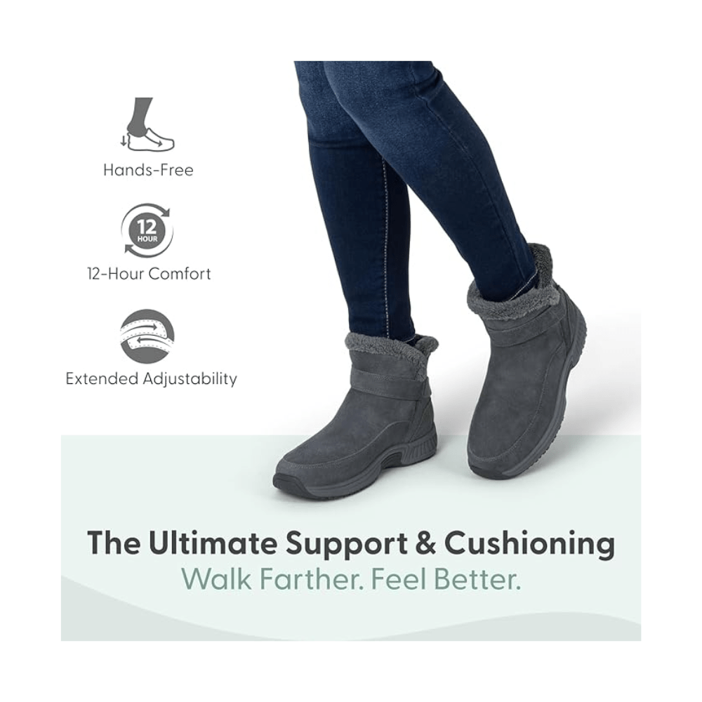 Orthofeet Women's Bliss Hands - Free Orthopedic Boots - Grey 5