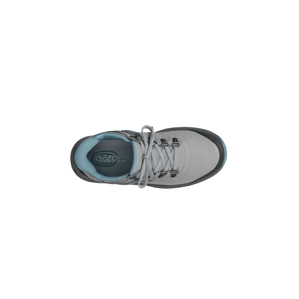 OrthoFeet Women's Carmel Hands-Free Waterproof Hiking Boot - Gray 2