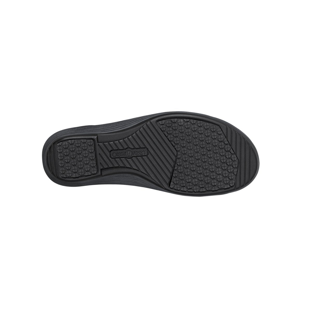 Orthofeet Women's Eleanor - Wedge Casual Oxford Shoe - Black 5