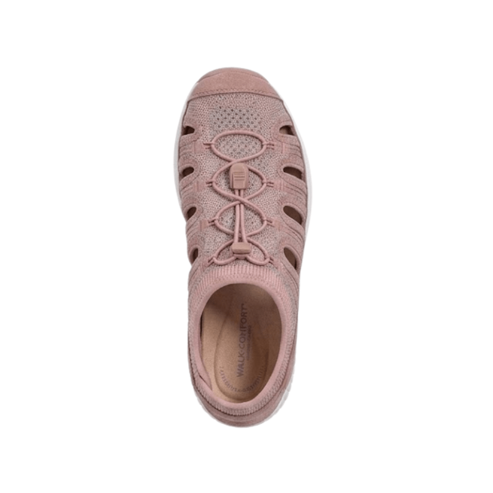 Orthofeet Women’s Laguna Adjustable Stretch No Tie Sandal Peach 5