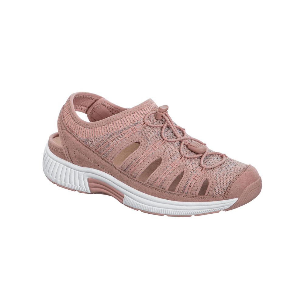 Orthofeet Women’s Laguna Adjustable Stretch No Tie Sandal Peach 2