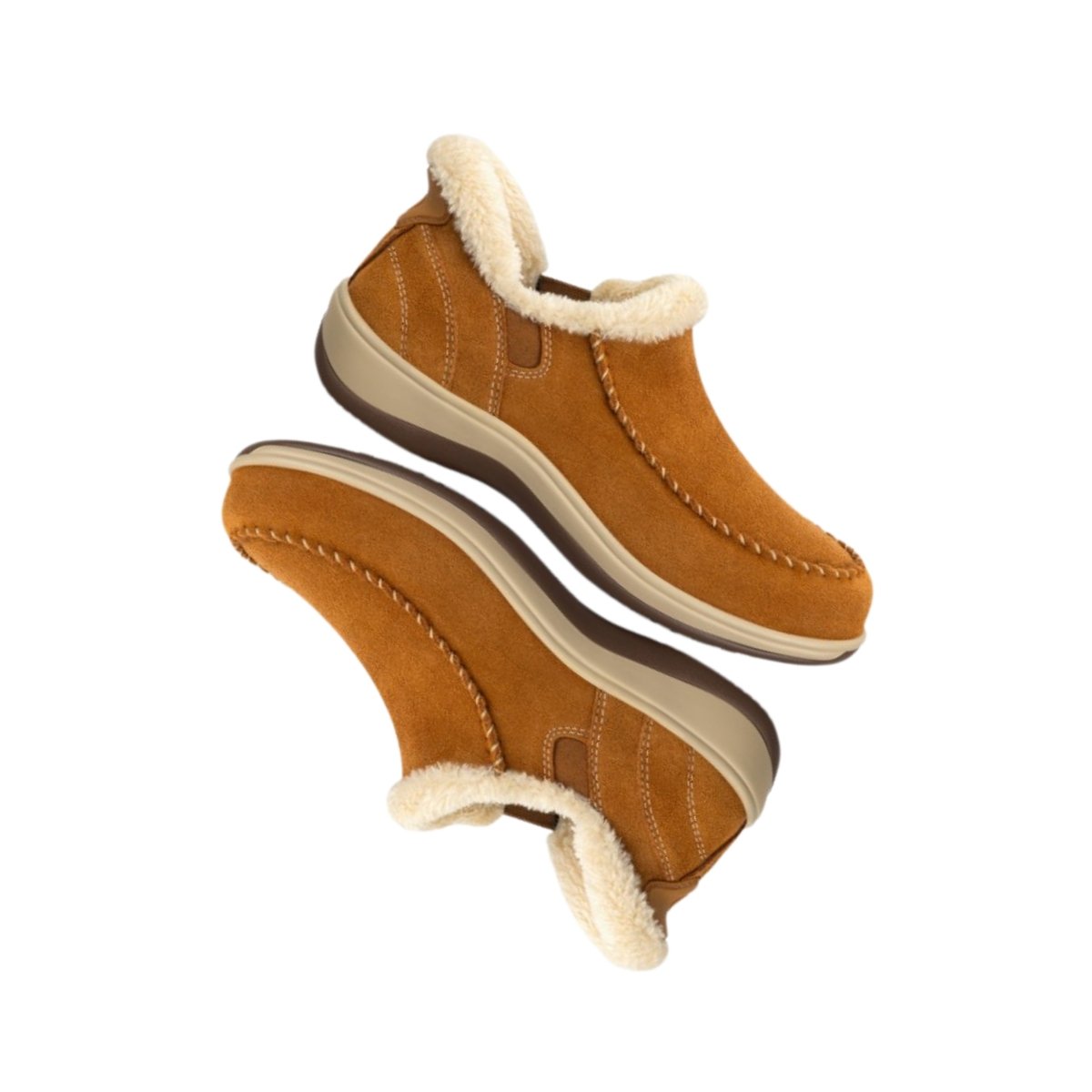 Orthofeet Women's Lorin Hands-Free Orthopedic Slipper Shoes - Camel 3