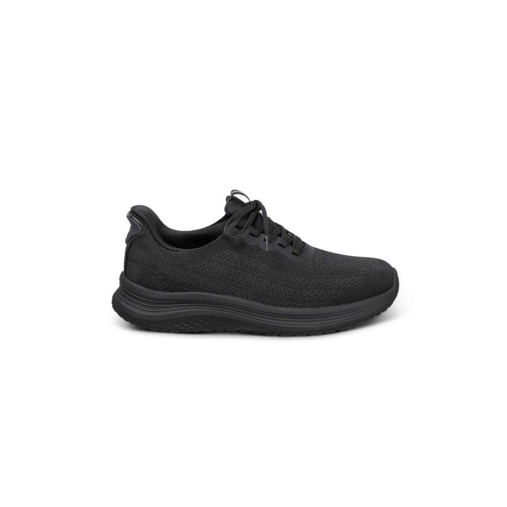 OrthoFeet Women's Nira Hands Free Sneaker - Black/Black 1