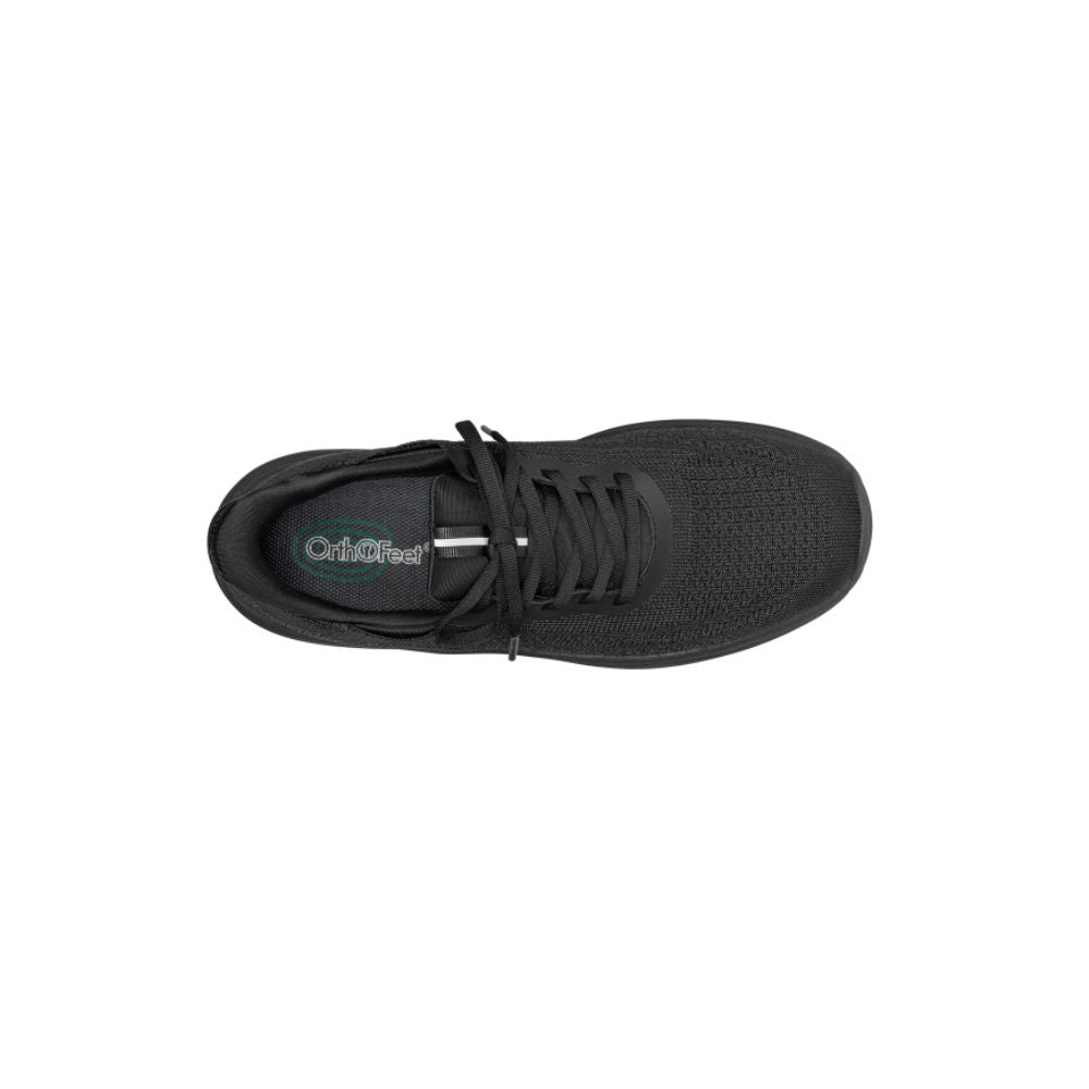 OrthoFeet Women's Nira Hands Free Sneaker - Black/Black 3