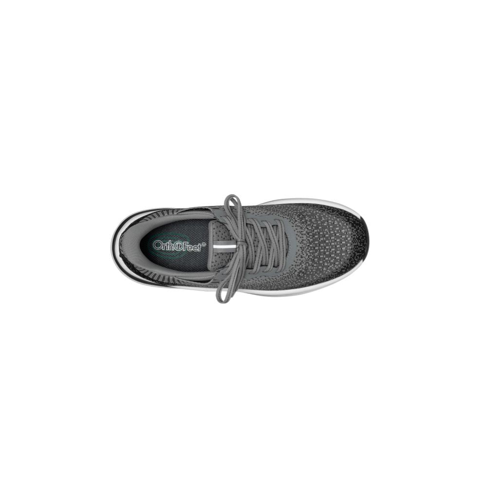 OrthoFeet Women's Nira Hands Free Sneaker - Black/Gray 6