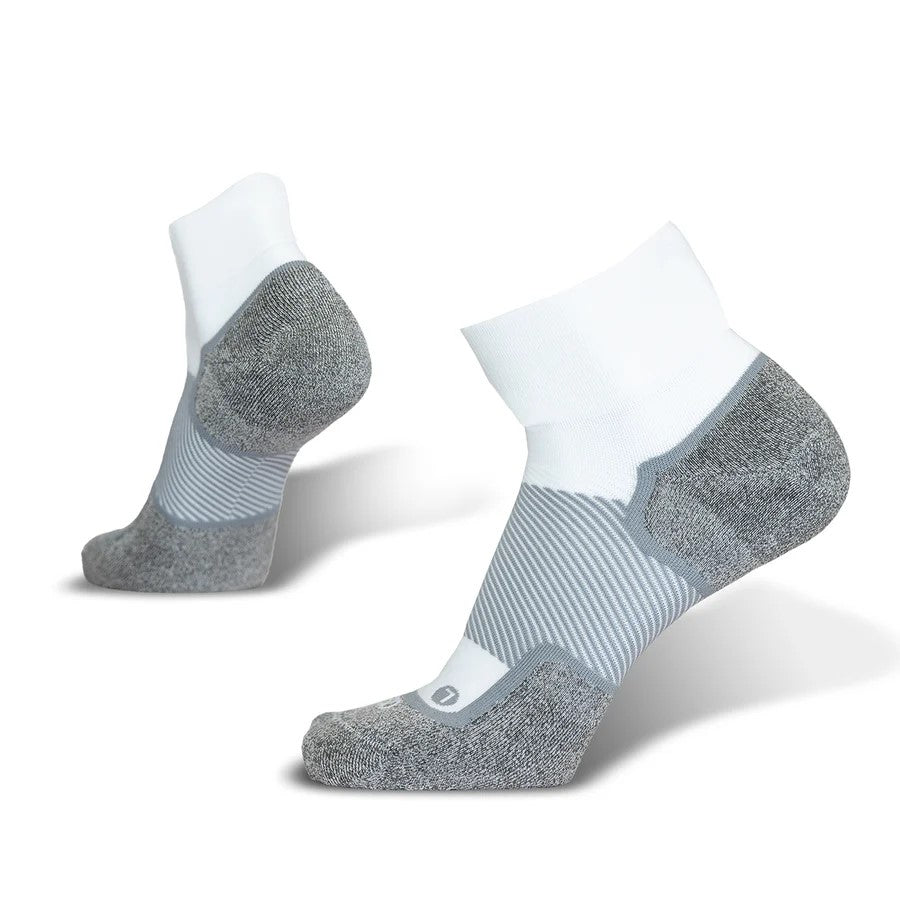 OS1st WIDE Wellness Performance Socks | 1/4 Crew White Socks 1