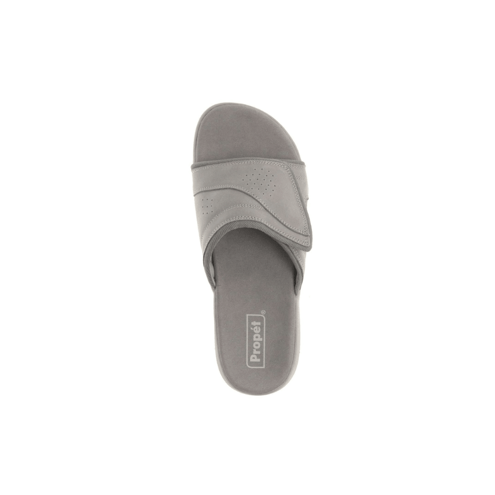 Propét Emerson Men's Adjustable Slide Sandals - Grey 3
