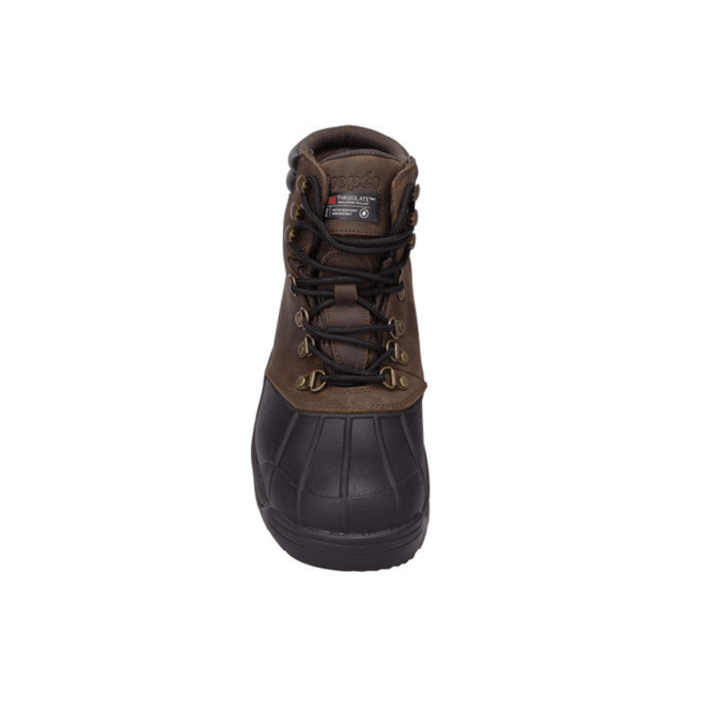 Propét Men’s Blizzard Mid Lace Insulated Winter Boot - Black & Brown/Black 8