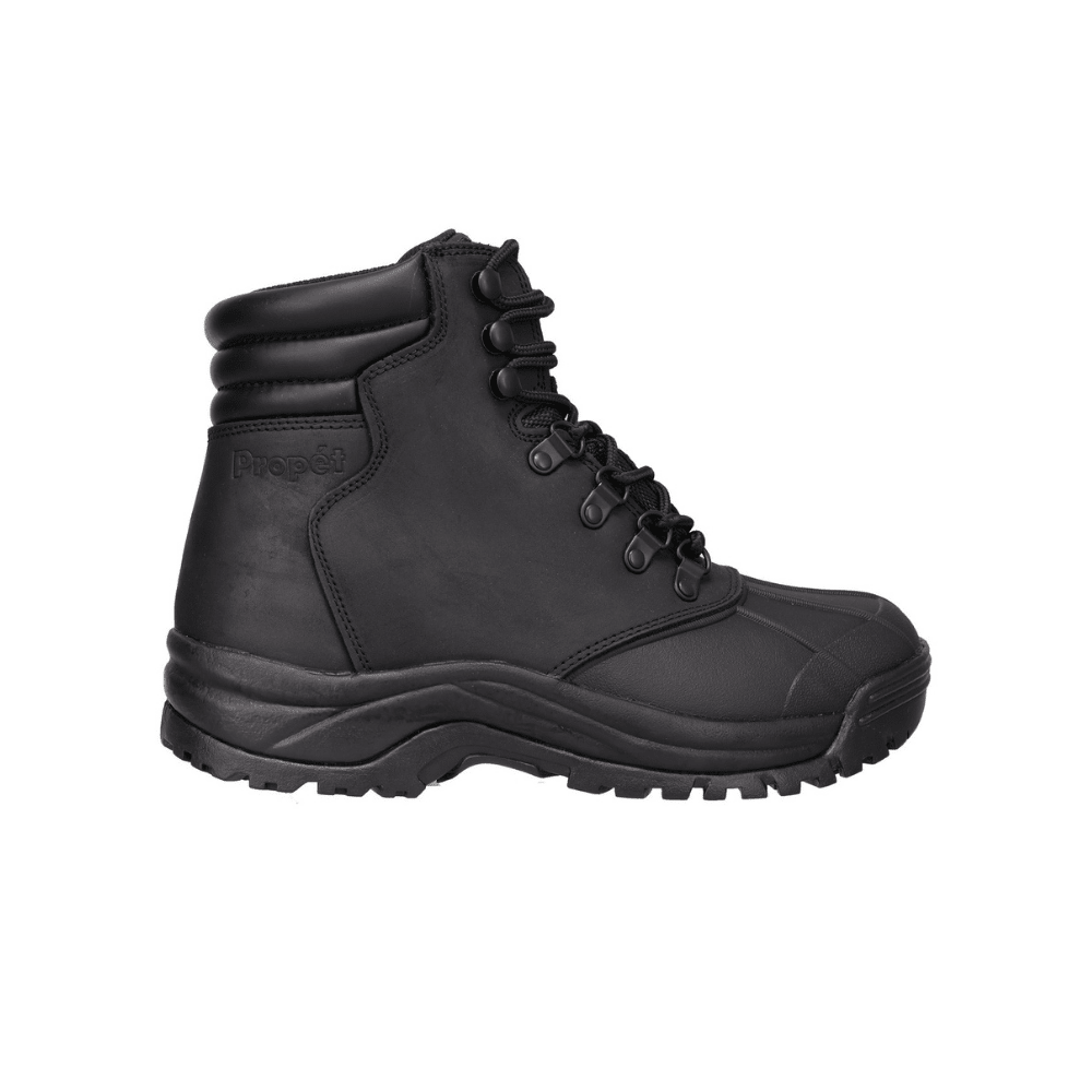 Propét Men’s Blizzard Mid Lace Insulated Winter Boot - Black & Brown/Black 1