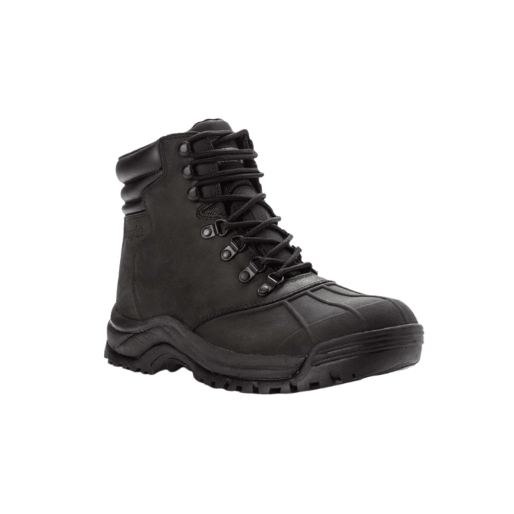 Propét Men’s Blizzard Mid Lace Insulated Winter Boot - Black & Brown/Black 2