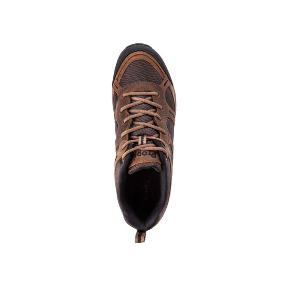 Propet Men's Connelly Waterproof Hiking Sneakers - Brown & Gunsmoke/Orange 5