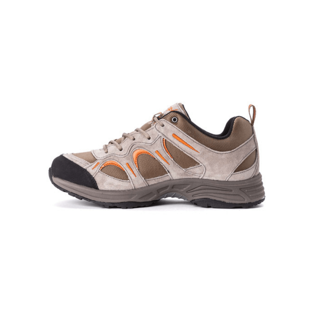 Propet Men's Connelly Waterproof Hiking Sneakers - Brown & Gunsmoke/Orange 7