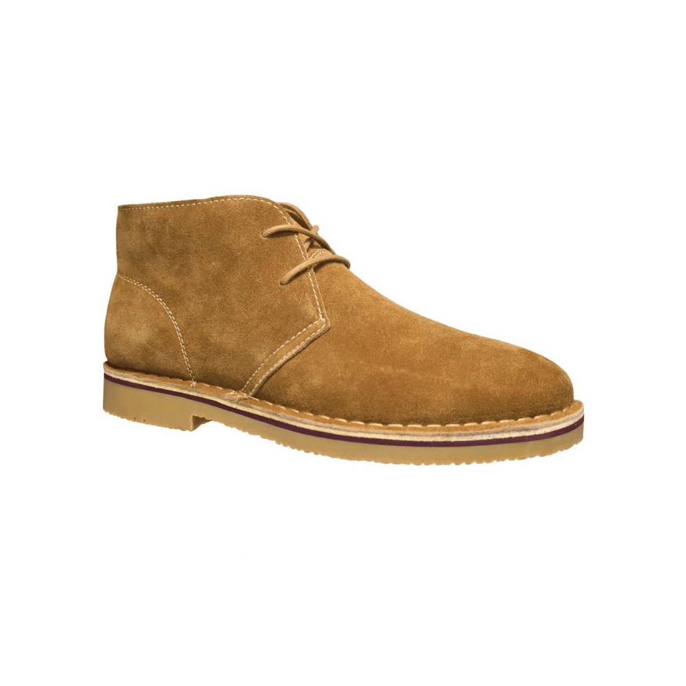 Propét Men’s Findley Suede Chukka Boot Stone & Tan 4