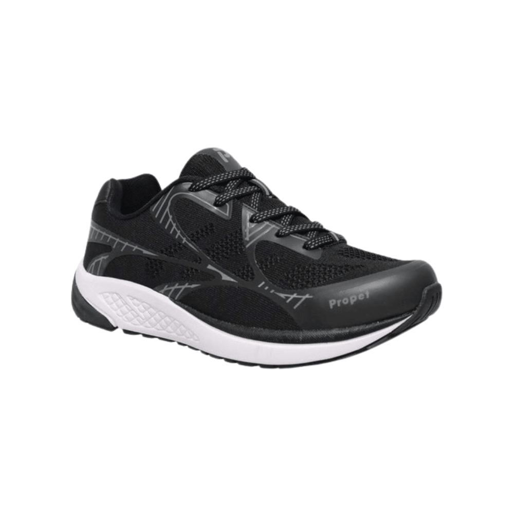 Propét Men's One LT Athletic Sneaker - Black/Grey & Dark Grey/Burnt Orange 6