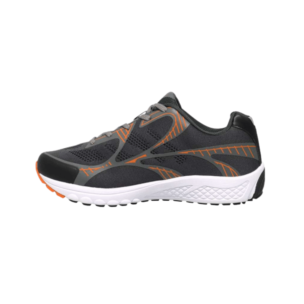 Propét Men's One LT Athletic Sneaker - Black/Grey & Dark Grey/Burnt Orange 4
