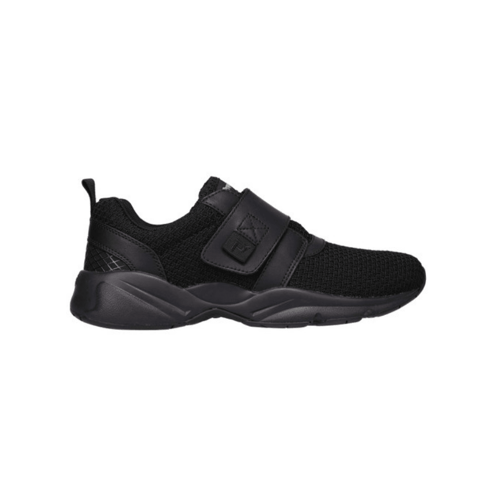Propét Men’s Stability X Strap Athletic Walking Sneaker - Black & LT Grey 1