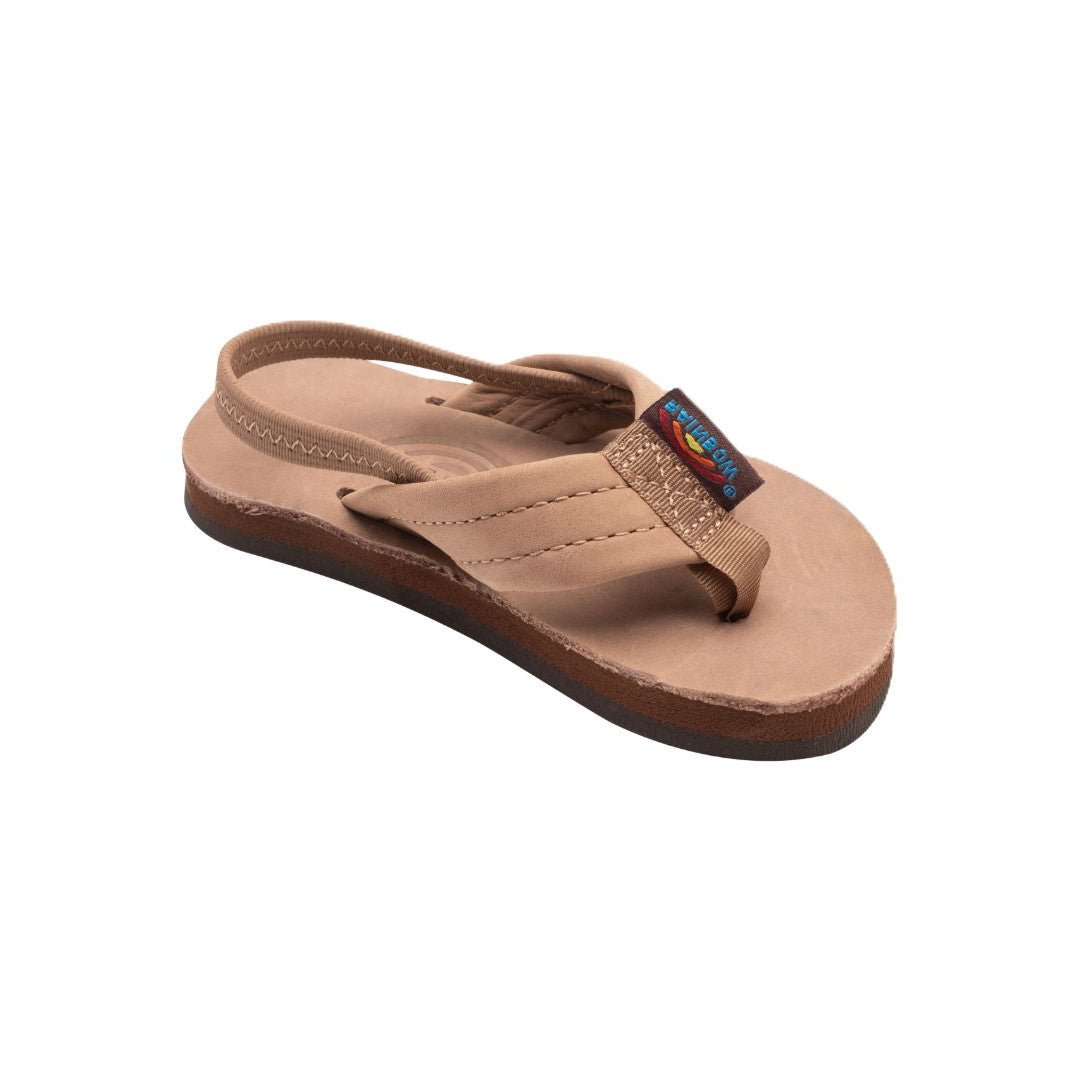 Rainbow Kids Premier Leather With Back Strap Dark Brown Sandal 1