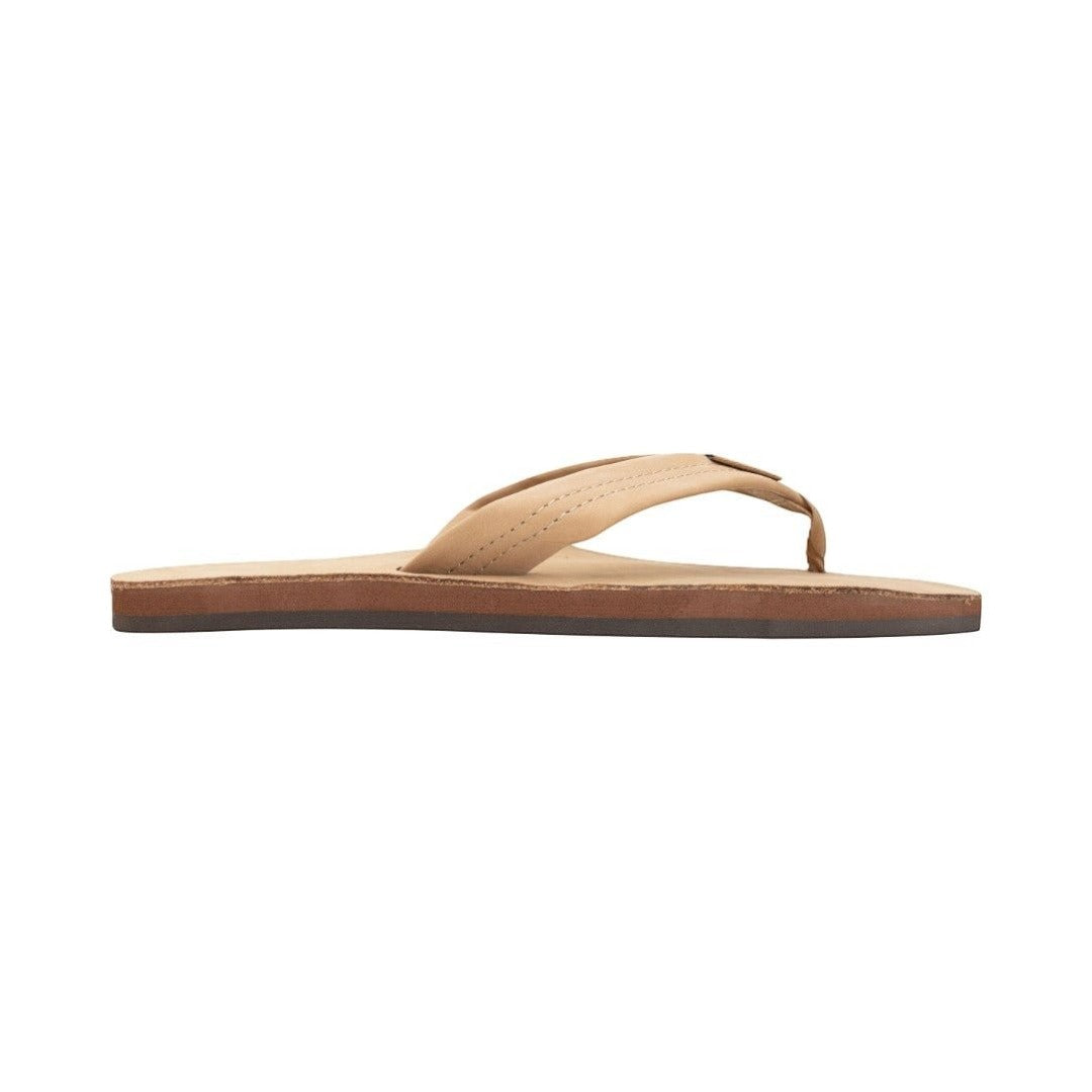 Rainbow Men's Leather Single Layer Wide Strap Arch Support Sandal 2