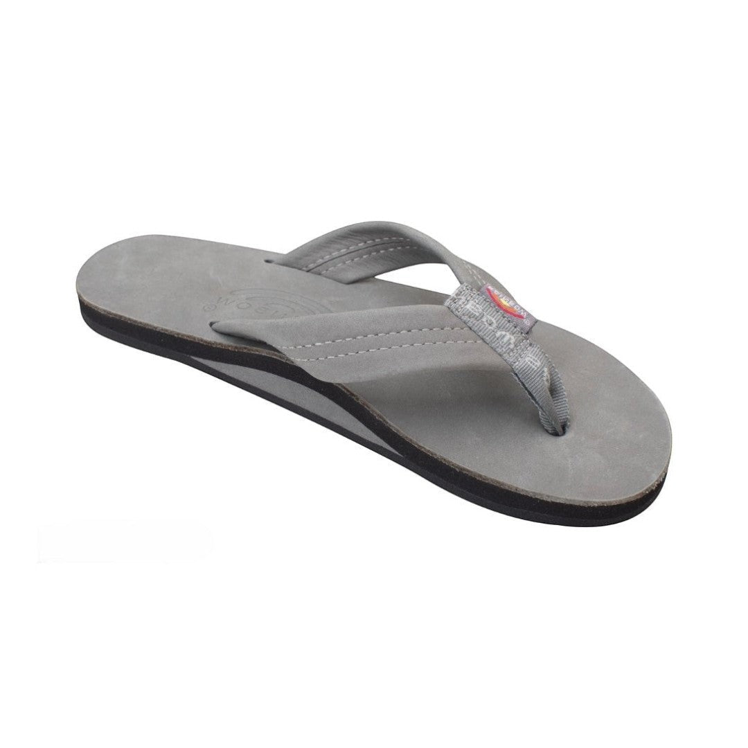Rainbow Sandal Women's Single Layer Wide Strap Premier Leather - GREY 1
