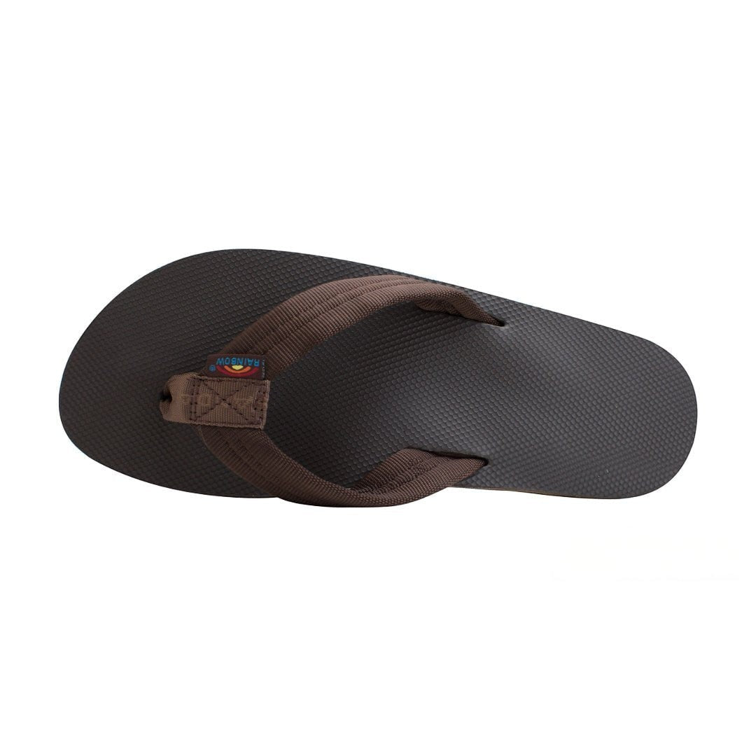 Rainbow Sandals Classic Rubber - Single Layer Soft Top 1" Nylon Strap - Brown 3