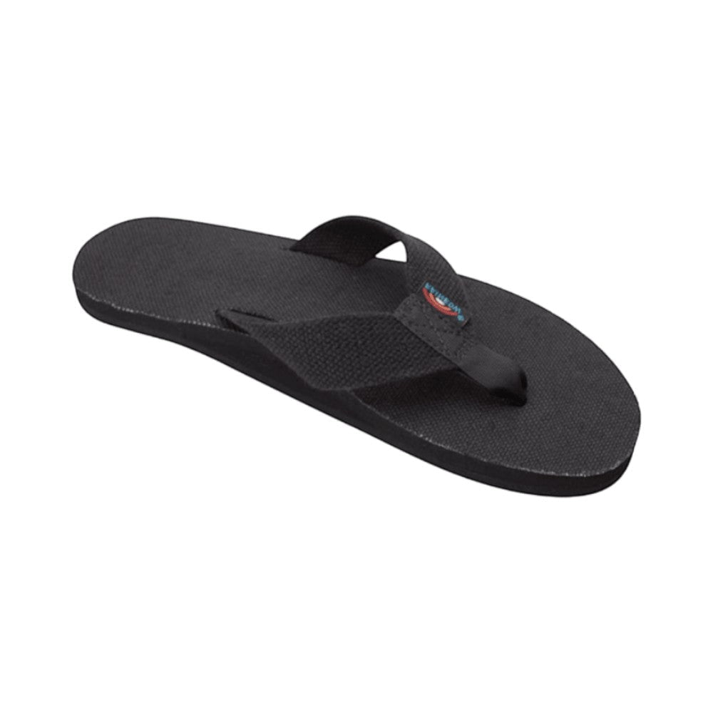 Rainbow Sandals Men's Hemp Single Layer Black Flipflop 1