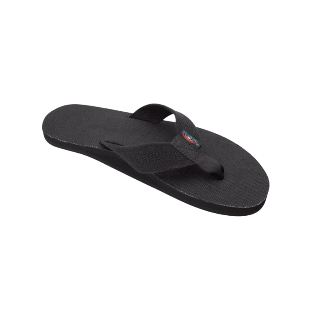 Rainbow Sandals Men's Hemp Single Layer Black Flipflop 1