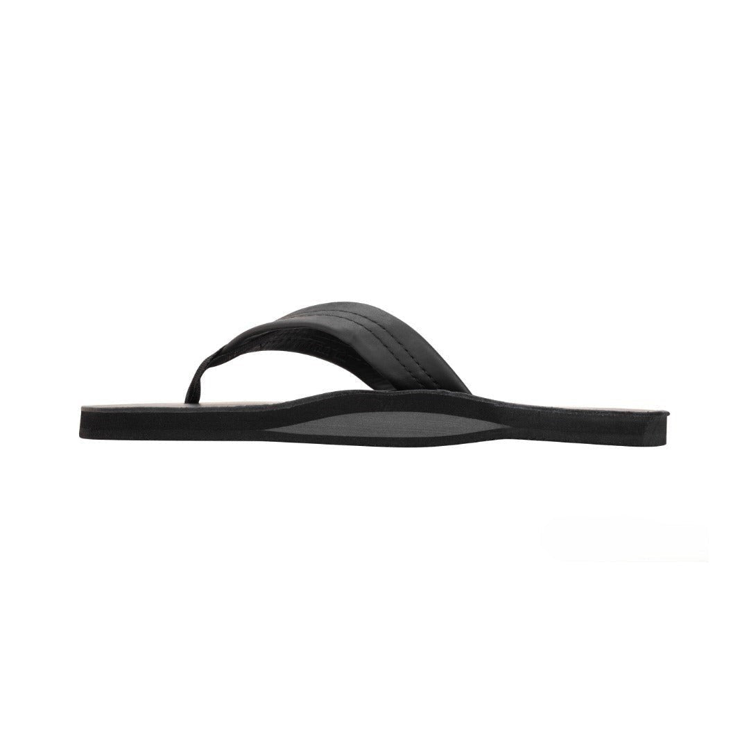 Rainbow Sandals Men's Single Layer Wide Strap Classic Leather - Black 4